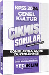 Yediiklim Yayınları 2024 KPSS Genel Kültür Konularına Göre Tamamı Çözümlü Çıkmış Sorular