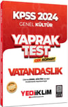 Yediiklim Yayınları 2024 KPSS Genel Kültür Vatandaşlık Çek Kopart Yaprak Test