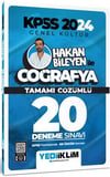 Yediiklim Yayınları 2024 KPSS Genel Kültür Hakan Bileyen ile Coğrafya Tamamı Çözümlü 20 Deneme