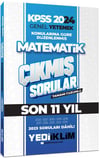Yediiklim Yayınları 2024 KPSS Genel Yetenek Lisans Matematik Konularına Göre Tamamı Çözümlü Çıkmış Sorular