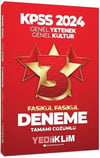 Yediiklim Yayınları 2024 KPSS Genel Yetenek Genel Kültür Fasikül 3 Deneme