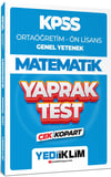 Yediiklim Yayınları 2024 KPSS Ortaöğretim Ön Lisans Genel Yetenek Matematik Çek Kopart Yaprak Test