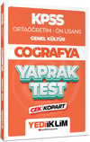 Yediiklim Yayınları 2024 KPSS Ortaöğretim Ön Lisans Genel Kültür Coğrafya Çek Kopart Yaprak Test 