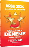 Yediiklim Yayınları 2024 KPSS Ortaöğretim Önlisans Fasikül Fasikül Tamamı Çözümlü 3 Deneme