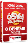 Yediiklim Yayınları 2024 Kpss Ösym Ne Sorar Genel Yetenek Genel Kültür Tamamı Çözümlü 8 Fasikül Deneme