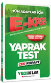 Yediiklim Yayınları 2024 Tüm Adaylar İçin Ekpss Çek Kopart Yaprak Test