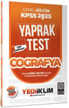 Yediiklim Yayınları 2025 KPSS Coğrafya Genel Kültür Çek Kopart Yaprak Test