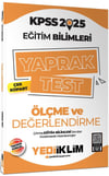 Yediiklim Yayınları 2025 KPSS Eğitim Bilimleri Ölçme ve Değerlendirme Çek Kopart Yaprak Test
