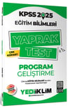 Yediiklim Yayınları 2025 KPSS Eğitim Bilimleri Program Geliştirme Çek Kopart Yaprak Test