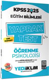 Yediiklim Yayınları 2025 KPSS Eğitim Bilimleri Öğrenme Psikolojisi Çek Kopart Yaprak Test
