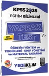 Yediiklim Yayınları 2025 KPSS Eğitim Bilimleri Öğretim Yöntem ve Teknikleri Çek Kopart Yaprak Test