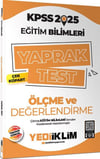 Yediiklim Yayınları 2025 KPSS Eğitim Bilimleri Ölçme ve Değerlendirme Çek Kopart Yaprak Test
