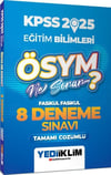 Yediiklim Yayınları 2025 KPSS Eğitim Bilimleri ÖSYM Ne Sorar Tamamı Çözümlü 8 Fasikül Deneme Sınavı