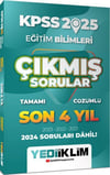 Yediiklim Yayınları 2025 KPSS Eğitim Bilimleri Son 4 Yıl Tamamı Çözümlü Çıkmış Sorular