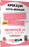 Yediiklim Yayınları 2025 KPSS Eğitim Bilimleri Rehberlik ve Özel Eğitim Çek Kopart Yaprak Test