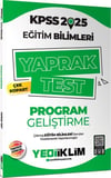 Yediiklim Yayınları 2025 KPSS Eğitim Bilimleri Program Geliştirme Çek Kopart Yaprak Test