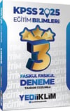 Yediiklim Yayınları 2025 KPSS Eğitim Bilimleri Tamamı Çözümlü Fasikül Fasikül 3 Yıldız Deneme
