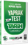 Yediiklim Yayınları 2025 KPSS Genel Kültür Tarih Çek Kopart Yaprak Test