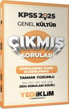 Yediiklim Yayınları 2025 KPSS Genel Kültür Konularına Göre Düzenlenmiş Tamamı Çözümlü Çıkmış Sorular