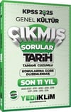 Yediiklim Yayınları 2025 KPSS Genel Kültür Lisans Tarih Konularına Göre Tamamı Çözümlü Son 11 Yıl Çıkmış Sorular