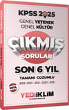 Yediiklim Yayınları 2025 KPSS Genel Yetenek Genel Kültür Son 6 Yıl Tamamı Çözümlü Çıkmış Sorular