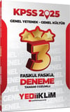 Yediiklim Yayınları 2025 KPSS Genel Yetenek Genel Kültür Tamamı Çözümlü Fasikül Fasikül 3 Yıldız Deneme