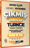 Yediiklim Yayınları 2025 KPSS Genel Yetenek Lisans Türkçe Konularına Göre Tamamı Çözümlü Son 11 Yıl Çıkmış Sorular