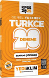 Yediiklim Yayınları 2025 KPSS Genel Yetenek Türkçe Tamamı Çözümlü 20 Deneme