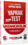 Yediiklim Yayınları 2025 KPSS Vatandaşlık Genel Kültür Çek Kopart Yaprak Test