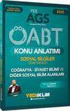 Yediiklim Yayınları 2025 MEB AGS ÖABT Sosyal Bilgiler Öğretmenliği Coğrafya Siyaset Bilimi ve Diğer Sosyal Bilim Alanları Konu A