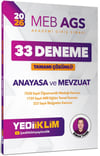 Yediiklim Yayınları 2026 MEB AGS Anayasa ve Mevzuat Tamamı Çözümlü 33 Deneme