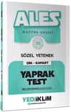 Yediiklim Yayınları 2027 ALES Master Serisi Sözel Yetenek Çek Kopart Yaprak Test