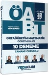 Yediiklim Yayınları 2027 MEB AGS ÖABT Ortaöğretim Matematik Öğretmenliği Tamamı Çözümlü 10 Deneme