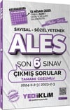 Yediiklim Yayınları ALES Master Serisi Sayısal Sözel Yetenek Tamamı Çözümlü Son 6 Sınav Çıkmış Sorular