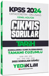 Yediiklim Yayınları KPSS 2024 Ortaöğretim-Önlisans Tarih Konularına Göre  Çıkmış Sorular 