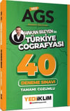 Yediiklim Yayınları MEB AGS Hakan Bileyen ile Türkiye Coğrafyası Tamamı Çözümlü 40 Deneme Sınavı