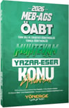 Yönerge Yayınları 2026 ÖABT MEB AGS Türkçe Türk Dili Edebiyatı Muhtevam Yazar Eser Konu Anlatımı