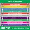 Merdiven Basamakları Okul Kuralları MB 051