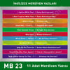 Merdiven Yazıları İngilizce Türkçe MB 023