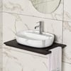 E-2114M1 Tezgah Üstü Lavabo Beyaz Mermer Desenli