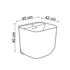 E-251A Monoblok Lavabo Beyaz & Altın