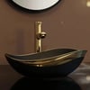 EY-4830AS Parlak Siyah & Altın Tezgah Üstü Lavabo