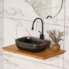 EY-7033S Tezgah Üstü Lavabo Beyaz & Altın