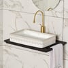 EY-7034 Tezgah Üstü Lavabo Beyaz & Altın