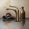 FA-6012 Fırçalanmış Altın Lavabo Bataryası