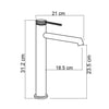 FJ-1023F Fırçalanmış Rose Yüksek Lavabo Bataryası