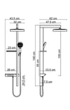 FJ-5157 Mat Füme Duş Ünitesi