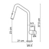 FJ-K0412 Mat Fırçalanmış Altın Mutfak Bataryası