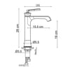 FK-3026 Mat Antik Yüksek Lavabo Bataryası