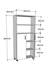 3G Design Modular Two Shelves Two Doors Office Cabinet Document Cabinet File Cabinet